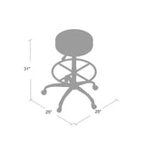 Boss Antimicrobial Vinyl Medical/Drafting Stool MODEL # B16240-BK