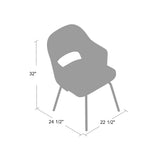 Grey Linen Guest Chair MODEL # B489C-GR