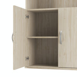 Bush Business Furniture STC015NE Studio C Tall 5 Shelf Bookcase with Doors in Natural Elm
