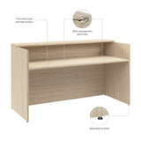 Bush Business Furniture AVD172NEK Arrive 72W x 30D Reception Desk with Shelf in Natural Elm