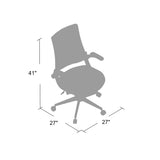 Boss Black Mesh Flip Arm Chair MODEL # B6776-BK