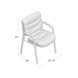 Boss Executive Mid Back LeatherPlus Guest Chair MODEL # B7509
