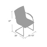 Boss Chrome Frame, Grey Vinyl Side Chair, 2 pack MODEL # B9536-GY-2