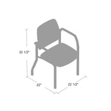 Boss Antimicrobial Guest Chair, 300 lb. weight capacity MODEL # B9591AM-GY