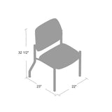 Boss Armless Guest Chair, 300 lb. weight capacity MODEL # B9595AM-GY