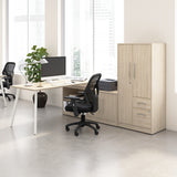 Bush Business Furniture VSS130NEK Vista Wardrobe Cabinet with Drawers in Natural Elm