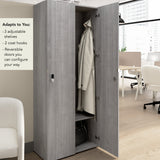 Bush Business Furniture AUS230PGK Assure Single Tier 2 Door Storage Locker with Keypad Locks in Platinum Gray