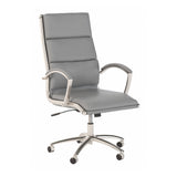 Bush Business Furniture CH1701LGL-03 Modelo High Back Leather Executive Office Chair in Light Gray
