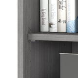 Bush Business Furniture STC015PG Studio C 5 Shelf Bookcase with Doors in Platinum Gray