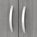 Bush Business Furniture STC015PG Studio C 5 Shelf Bookcase with Doors in Platinum Gray