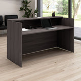 Bush Business Furniture AVD172SGK Arrive 72W x 30D Reception Desk with Shelf in Storm Gray