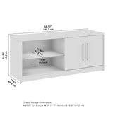 Bush Business Furniture VSS160NE Vista Low Storage Cabinet with Doors and Shelves in Natural Elm