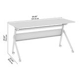 Bush Business Furniture Envision 60W Folding Training Table in White