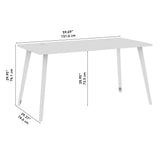 Bush Business Furniture VSD160NE Vista 60W x 30D Computer Desk with Splayed Metal Legs in Natural Elm