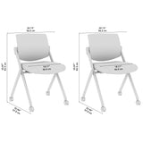 Bush Business Furniture CH4002BLF-03 Envision Mesh Back Folding Chairs - Set of 2 in Black Mesh