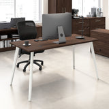 Bush Business Furniture VSD160BW Vista 60W x 30D Computer Desk with Splayed Metal Legs in Black Walnut
