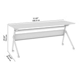 Bush Business Furniture NVW172WHK Envision 72W Folding Training Table in White