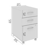 Bush Business Furniture SCF216NESU Studio C 3 Drawer Mobile File Cabinet in Natural Elm - Assembled