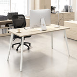 Bush Business Furniture VSD160NE Vista 60W x 30D Computer Desk with Splayed Metal Legs in Natural Elm