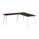 Bush Business Furniture VST003BW Vista 72W x 30D L Shaped Desk with Splayed Metal Legs in Black Walnut