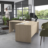 Bush Business Furniture STC049NE Studio C 72W x 30D L Shaped Desk with 42W Return in Natural Elm
