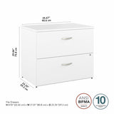 Bush Business Furniture SCF136WHSU Studio C Lateral File Cabinet in White