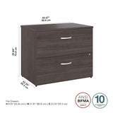 Bush Business Furniture SCF136SGSU Studio C Lateral File Cabinet in Storm Gray
