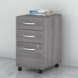 Bush Business Furniture SCF216PGSU Studio C 3 Drawer Mobile File Cabinet in Platinum Gray