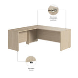 Bush Business Furniture STC049NE Studio C 72W x 30D L Shaped Desk with 42W Return in Natural Elm