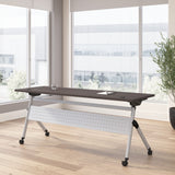 Bush Business Furniture NVW172WHK Envision 72W Folding Training Table in White