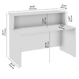 Bush Business Furniture ARV001SG Arrive 60W x 30D Reception Desk with Shelf in Storm Gray