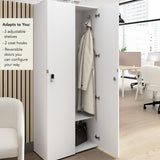 Bush Business Furniture AUS230WHK Assure Single Tier 2 Door Storage Locker with Keypad Locks in White