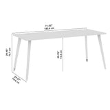 Bush Business Furniture VSD172NE Vista 72W x 30D Computer Desk with Splayed Metal Legs in Natural Elm