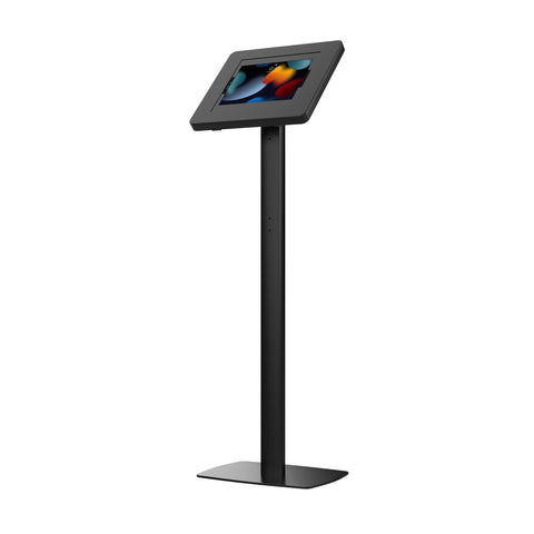 Premium Thin Profile Floor Stand w/ Large Universal Security Enclosure by CTA Digital