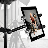 Arkon TAB804 Heavy-Duty Tablet Clamp Mount for Desks or Treadmills with 10" Arm for iPad Air, iPad, Galaxy