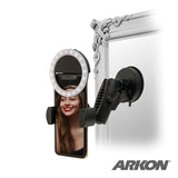 Arkon MUA179 Suction RoadVise® Phone Mount and Ring Light Bundle