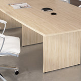 Bush Business Furniture 99TB12048NEK 120-inch Office Conference Table with Wood Base in Natural Elm
