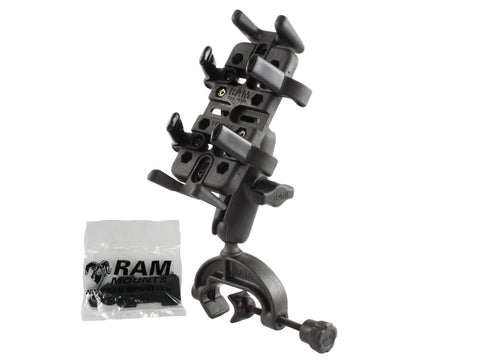RAP-B-121-UN4U RAM Mounts Finger-Grip™ Universal Holder with Composite Yoke Clamp Base - Synergy Mounting Systems