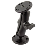 RAM-B-101U RAM Mounts 1"Diam Ball Mount w/ 2/2.5" Round Bases that use AMPS Pattern - Synergy Mounting Systems