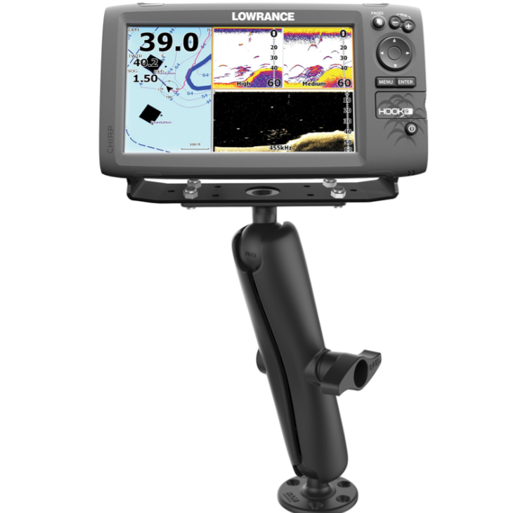 RAM-D-115-E RAM Mounts Universal D Size Ball Mount with Long Arm for 9