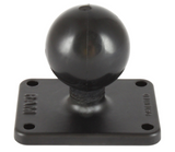 RAM-202U-225 RAM Mounts C Size 1.5" Ball on Rectangular Plate with 1.5" x 2" 4-Hole Pattern - Synergy Mounting Systems
