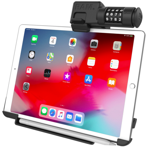 RAM-HOL-AP23CLU RAM EZ-Roll'r™ Combo Locking Holder for the Apple iPad Pro 11" - Synergy Mounting Systems