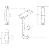 RAM-111U-D RAM Mounts Universal Marine Electronic Mount - Synergy Mounting Systems