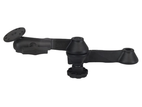 RAM-VB-109-1U RAM Mounts 12? Long Double Swing Arm with AMPs 2.5? Round Base - Synergy Mounting Systems