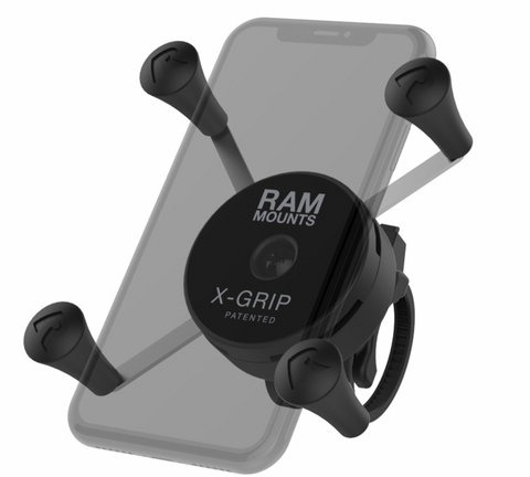 RAP-460Z-UN7U RAM X-Grip® Phone Mount with Low Profile Zip Tie Handlebar Base - Synergy Mounting Systems