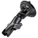 RAM-B-166-103U RAM Mounts Twist-Lock™ Suction Cup Base with B-Size Double Socket Arm - Synergy Mounting Systems