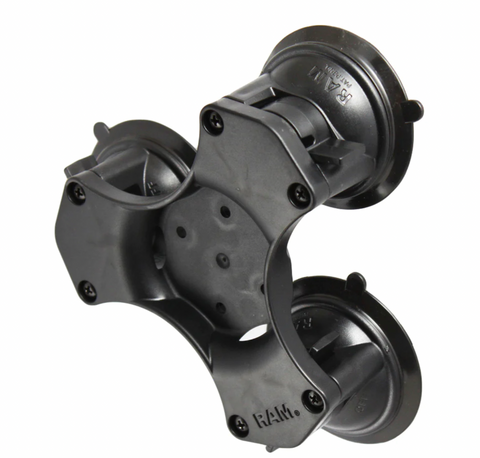 RAP-365-224-1BU RAM Mounts Twist-Lock™ Triple Suction Cup Base with AMPS Hole Pattern (NO BALL)