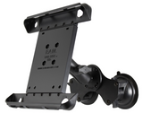 RAM-B-189-TAB3U RAM Mounts Double Twist-Lock Suction Cup Mount with Tab-Tite Universal Spring Loaded Cradle for the Apple iPad 1-4 WITH OR WITHOUT LIGHT DUTY CASE - Synergy Mounting Systems