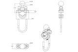 RAM-B-231U RAM Mounts U-bolt base with 1" B-Sized Ball - Synergy Mounting Systems