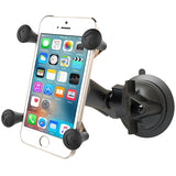 RAM-B-166-UN7U RAM Mounts Twist Lock Suction Cup w/ Universal X-Grip Cell Holder - Synergy Mounting Systems